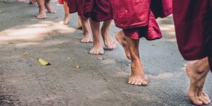 monks-walking-to-collect-alms