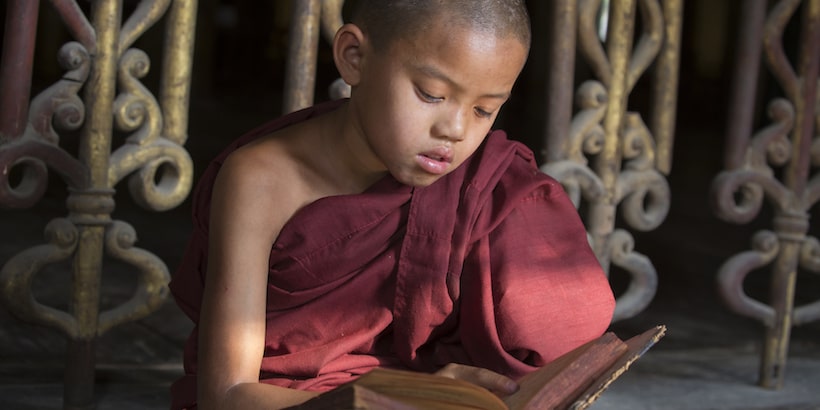 novice-reading-a-book-at-shwe-yan-pyay-monastery