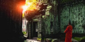 a-monk-inside-ta-prohm-temple