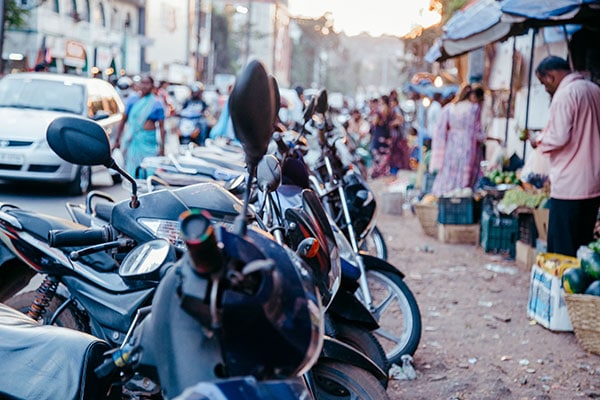 motorbikes-at-a-local-market